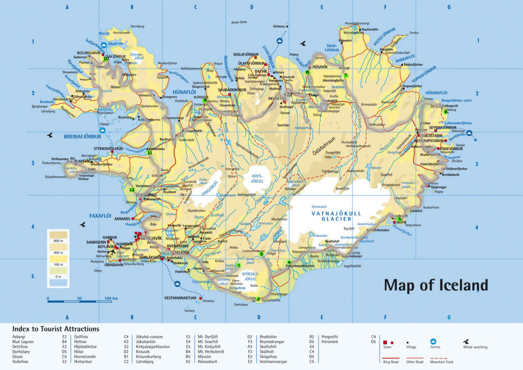 iceland route map